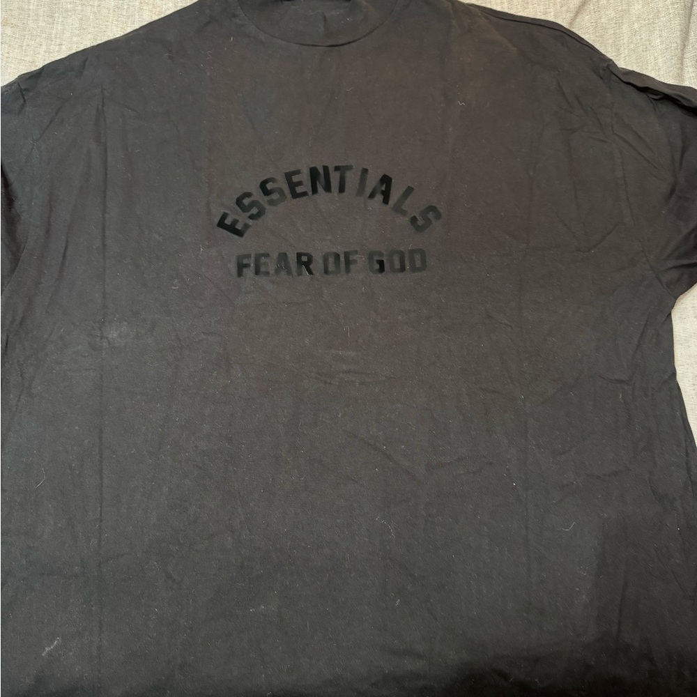 Fear of God Essentials  Black Short Sleeve Tee Casual Cotton